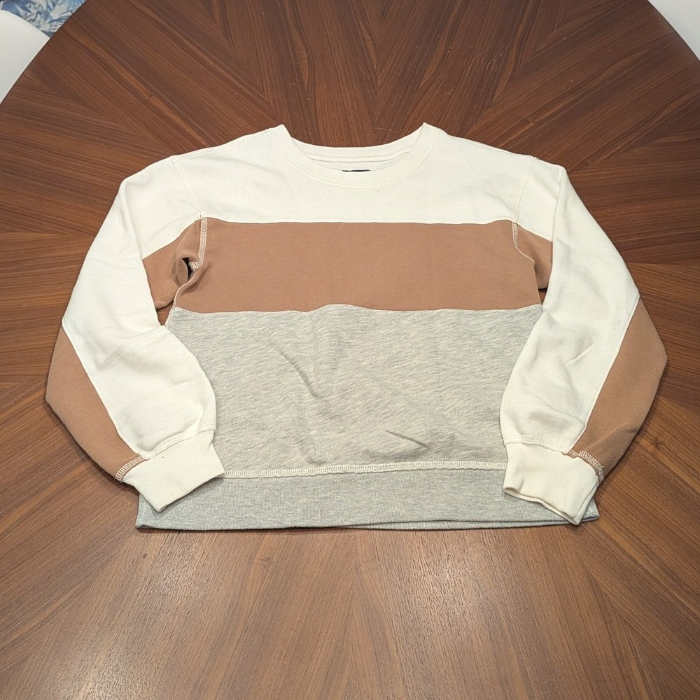 Abercrombie & Fitch Sweatshirt Men XS Multi Excellent Colorblock Fleece Pullover